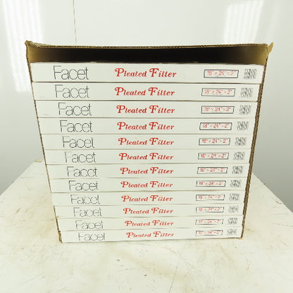 Facet FME 40 Pleated Air Filter 18x24x2 Heavy Duty Extended Life Lot of 12