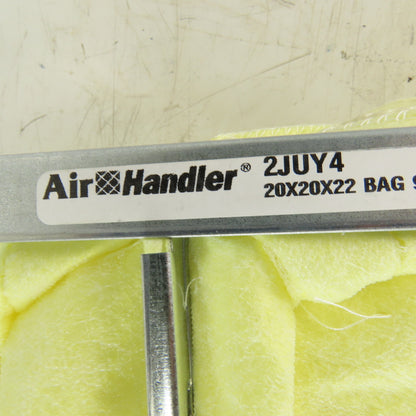 Air Handler 2JUY4 20x20x22 6 Pocket Filter Yellow 90-95%  Lot of 2