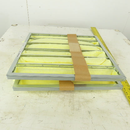Air Handler 2JUY4 20x20x22 6 Pocket Filter Yellow 90-95%  Lot of 2