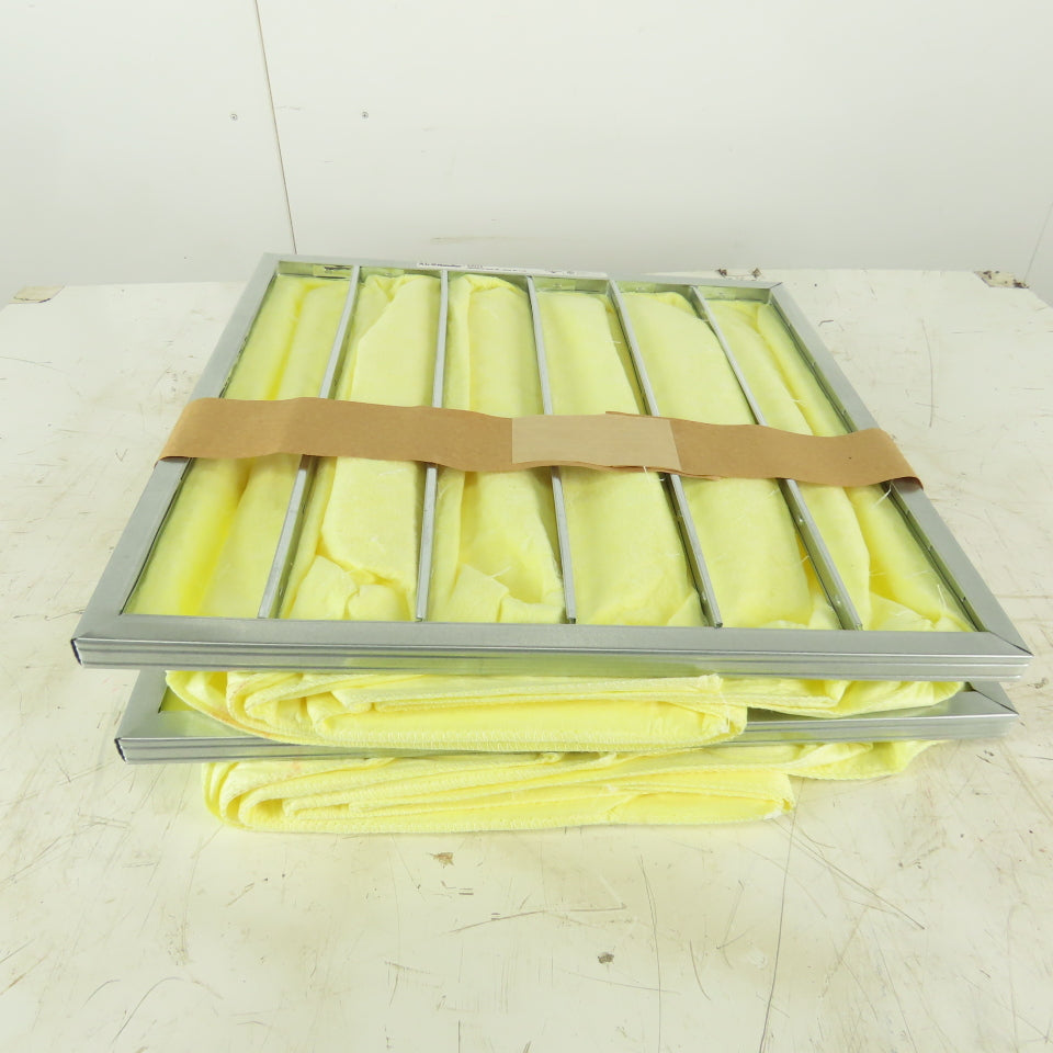 Air Handler 2JUY4 20x20x22 6 Pocket Filter Yellow 90-95%  Lot of 2