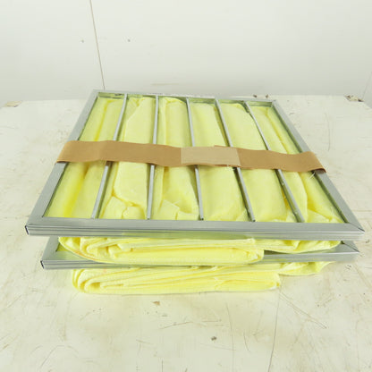 Air Handler 2JUY4 20x20x22 6 Pocket Filter Yellow 90-95%  Lot of 2