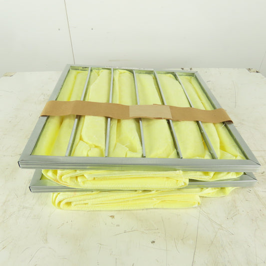 Air Handler 2JUY4 20x20x22 6 Pocket Filter Yellow 90-95%  Lot of 2