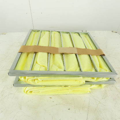 Air Handler 2JUY4 20x20x22 6 Pocket Filter Yellow 90-95%  Lot of 2
