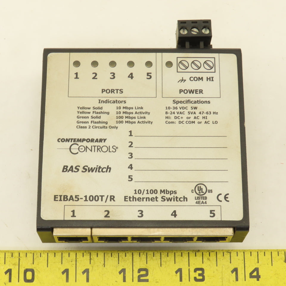 Contemporary Controls EIBA5-100T/R 10/100 Mbps Ethernet BAS Switch