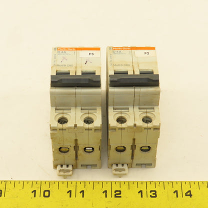 Merlin Gerin 24519 Multi 9 2 Pole 4A Circuit Breaker 300V Max Lot Of 2