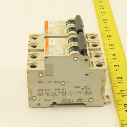 Merlin Gerin 24519 Multi 9 2 Pole 4A Circuit Breaker 300V Max Lot Of 2