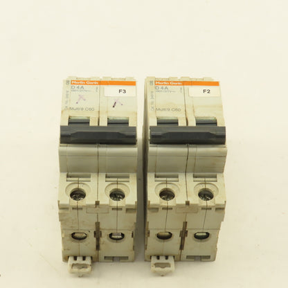 Merlin Gerin 24519 Multi 9 2 Pole 4A Circuit Breaker 300V Max Lot Of 2