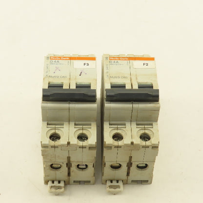 Merlin Gerin 24519 Multi 9 2 Pole 4A Circuit Breaker 300V Max Lot Of 2