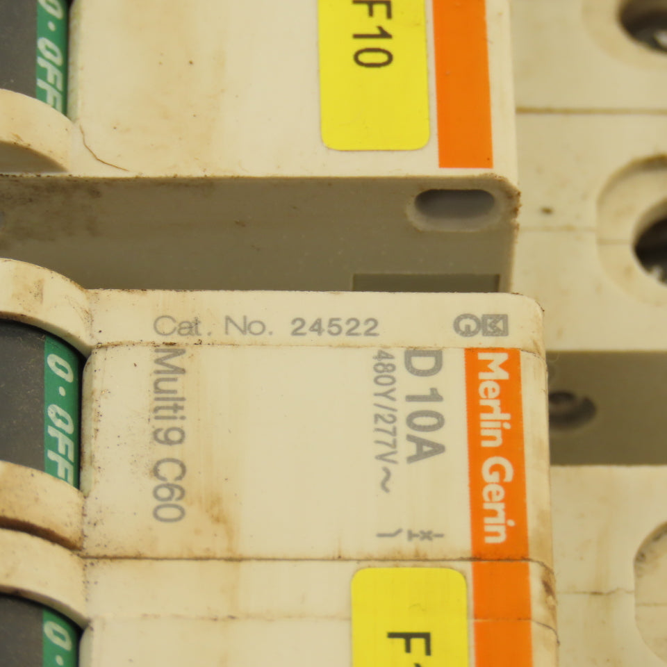 Merlin Gerin 24522 Multi 9 2 Pole D10A 10A Circuit Breaker 300V Max Lot Of 2