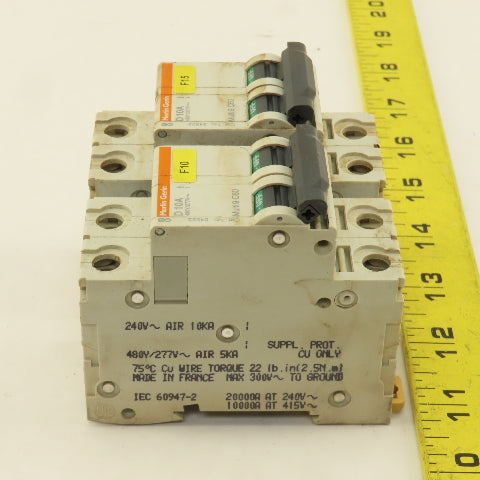Merlin Gerin 24522 Multi 9 2 Pole D10A 10A Circuit Breaker 300V Max Lot Of 2