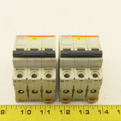 Merlin Gerin 24542 Multi 9 3 Pole D25A 25A Circuit Breaker 300V Max Lot Of 2