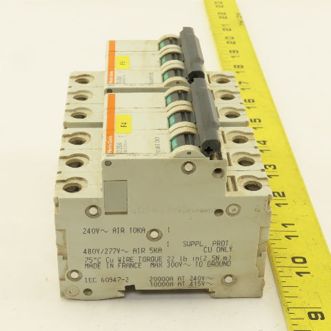 Merlin Gerin 24542 Multi 9 3 Pole D25A 25A Circuit Breaker 300V Max Lot Of 2