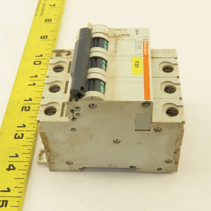 Merlin Gerin 17471 Multi 9 3 Pole D15A 15A Circuit Breaker W/ Auxiliary