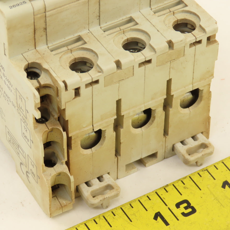 Merlin Gerin 17471 Multi 9 3 Pole D15A 15A Circuit Breaker W/ Auxiliary
