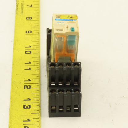 Telemecanique RXM4GB2BD 24VDC Cube Relay W/ Socket Lot Of 3