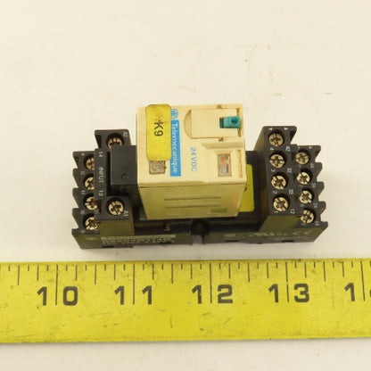 Telemecanique RXM4GB2BD 24VDC Cube Relay W/ Socket Lot Of 3