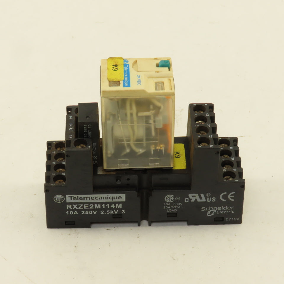 Telemecanique RXM4GB2BD 24VDC Cube Relay W/ Socket Lot Of 3