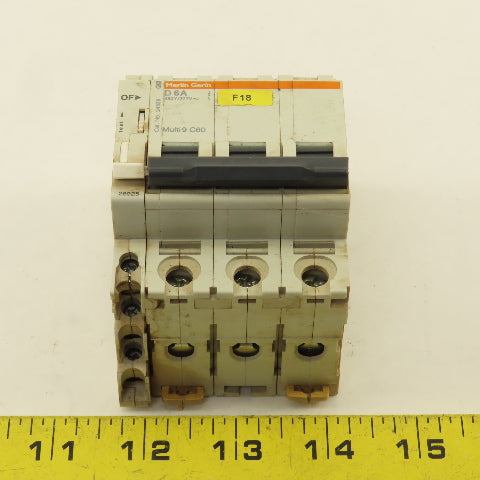 Merlin Gerin 24536 Multi 9 3 Pole D6A 6A Circuit Breaker