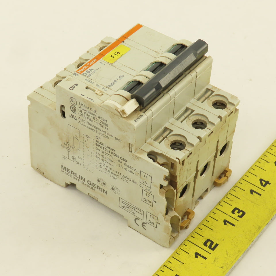 Merlin Gerin 24536 Multi 9 3 Pole D6A 6A Circuit Breaker