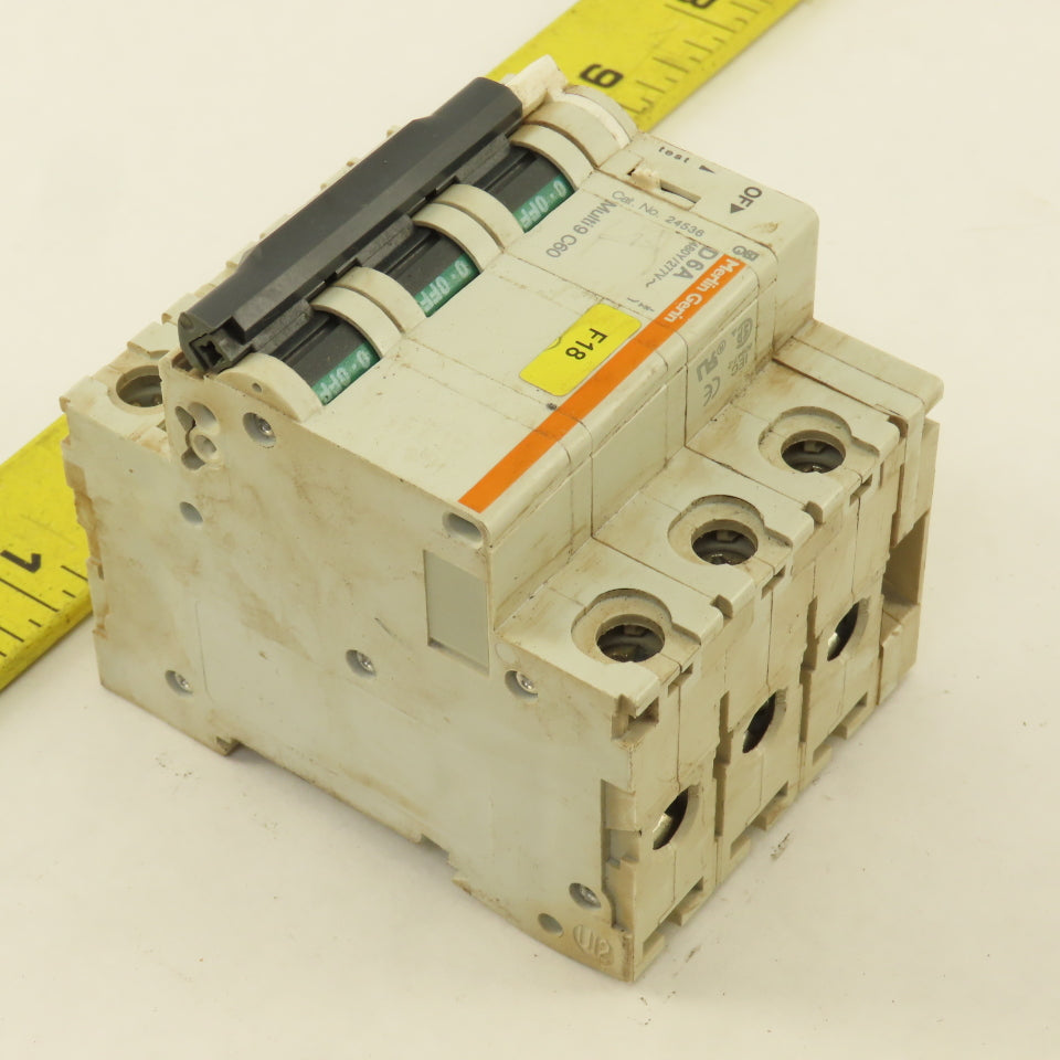 Merlin Gerin 24536 Multi 9 3 Pole D6A 6A Circuit Breaker