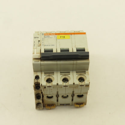Merlin Gerin 24536 Multi 9 3 Pole D6A 6A Circuit Breaker