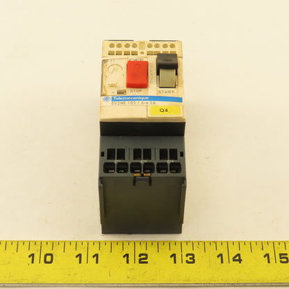 Telemecanique GV2ME103 Manual Motor Starter 600V 5Hp 3Ph 4-6.3A Trip