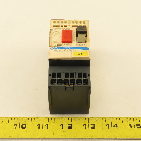 Telemecanique GV2ME103 Manual Motor Starter 600V 5Hp 3Ph 4-6.3A Trip