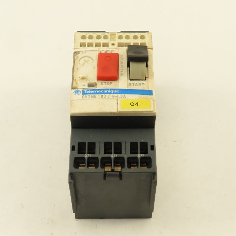 Telemecanique GV2ME103 Manual Motor Starter 600V 5Hp 3Ph 4-6.3A Trip