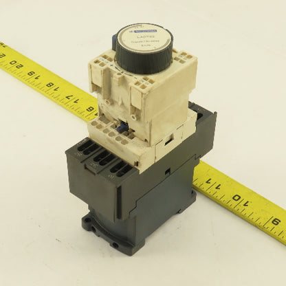 Telemecanique LC1D123 600V 20A 7.5Hp Contactor Relay W/ 0.1-3s LADT03 Timer