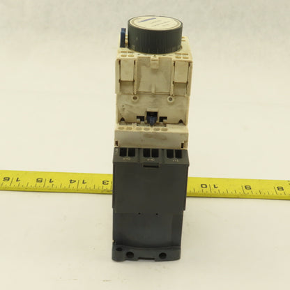 Telemecanique LC1D123 600V 20A 7.5Hp Contactor Relay W/ 0.1-3s LADT03 Timer