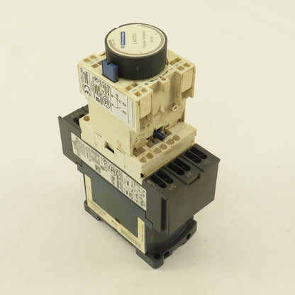 Telemecanique LC1D123 600V 20A 7.5Hp Contactor Relay W/ 0.1-3s LADT03 Timer