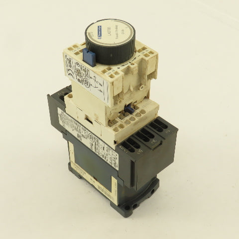 Telemecanique LC1D123 600V 20A 7.5Hp Contactor Relay W/ 0.1-3s LADT03 Timer