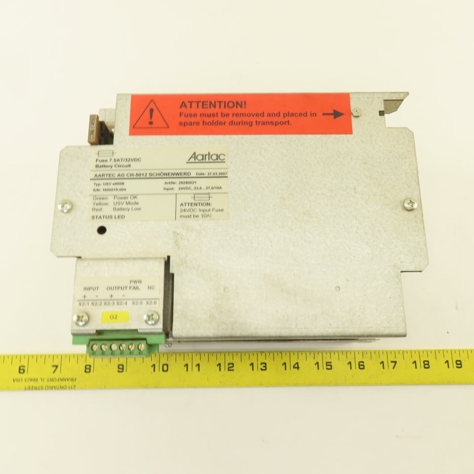 Aartac USV s950B CH-5012 24VDC Battery Back