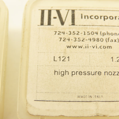 II-VI Inc. L121 1.25 Ø High Pressure Laser Cutting Nozzle HK12 Lot Of 3