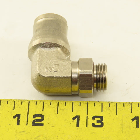 Legris G1/4 Male O-Ring x 12mm Push To Connect Stainless Steel Elbow