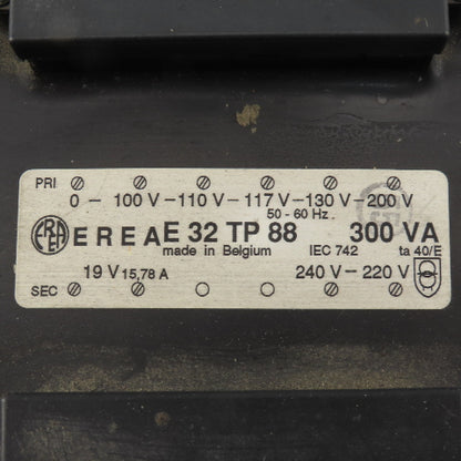 ERA E32 TP 88 Sealed Transformer 0-200V PRI 19V 240-220V Sec