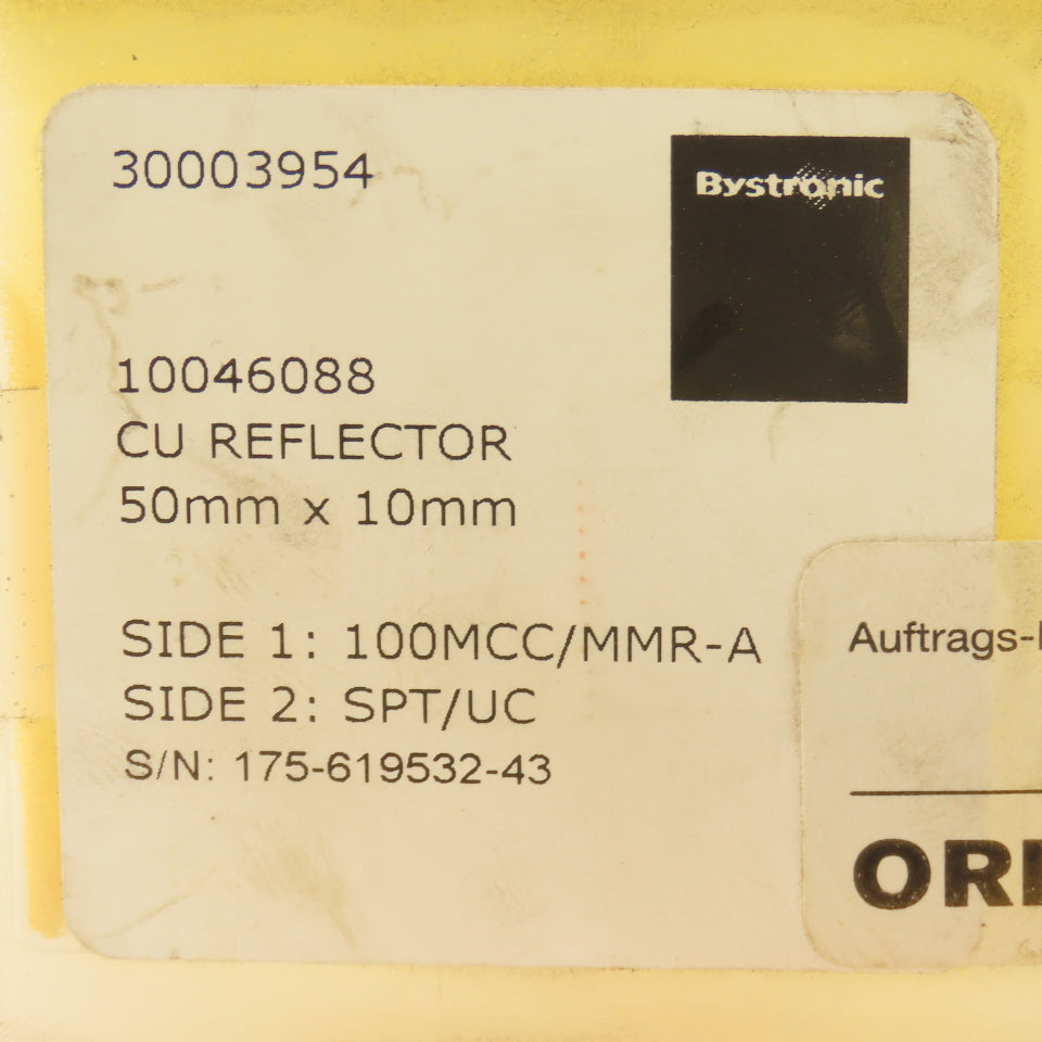 Bystronic 10046088 50mm x 10mm CU Reflector 100MCC/MMR-A SPT/UC