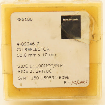 Bystronic 4-09046-2 50mm x 10mm CU Reflector 100MCC/PLM SPT/UC R=102mcc