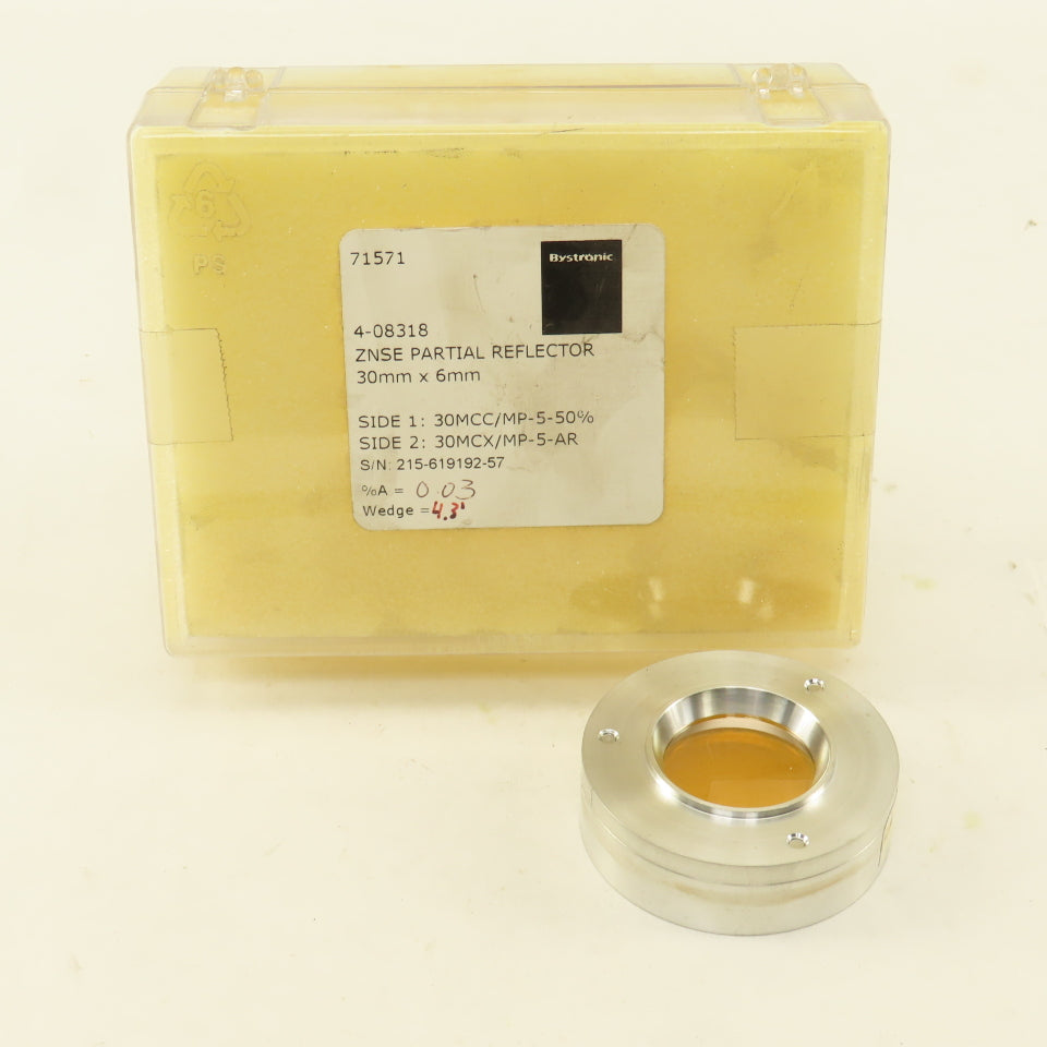 Bystronic 4-08318 30mm x 6mm ZNSE Partial Reflector 30MCC/MP-5-50% 30MCX/MP-5-AR