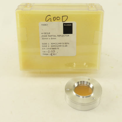 Bystronic 4-08318 30mm x 6mm ZNSE Partial Reflector 30MCC/MP-5-50% 30MCX/MP-5-AR