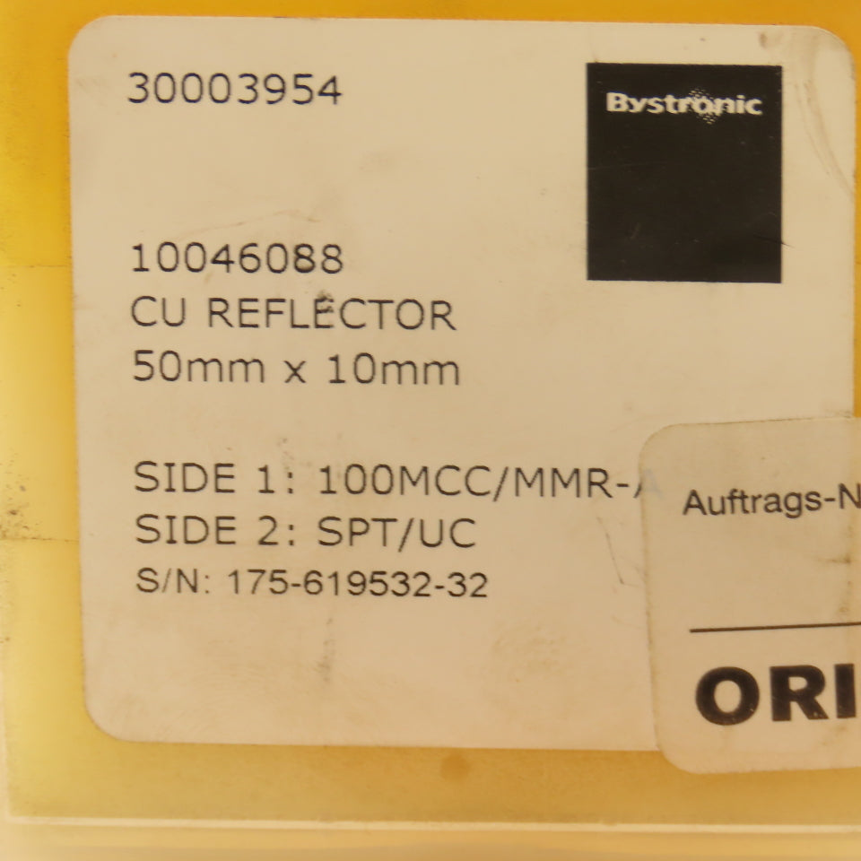 Bystronic 10046088 50mm x 10mm CU Reflector 100MCC/MMR-A SPT/US