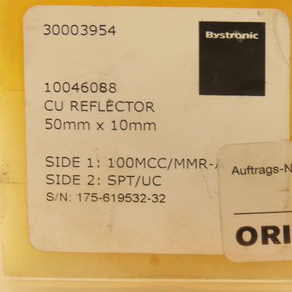 Bystronic 10046088 50mm x 10mm CU Reflector 100MCC/MMR-A SPT/US