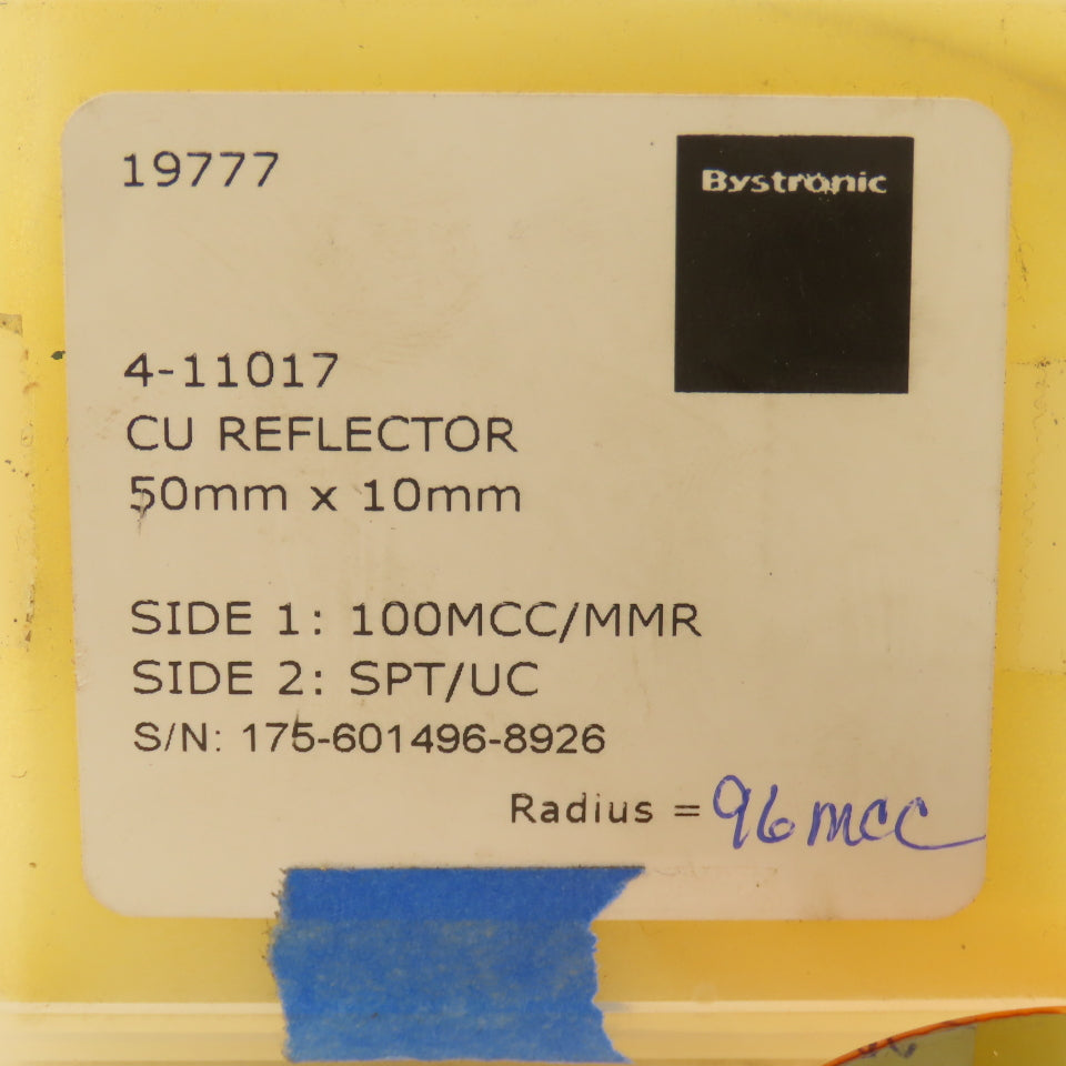 Bystronic 4-11017 50mm x 10mm CU Reflector 100MCC/MMR SPT/UC