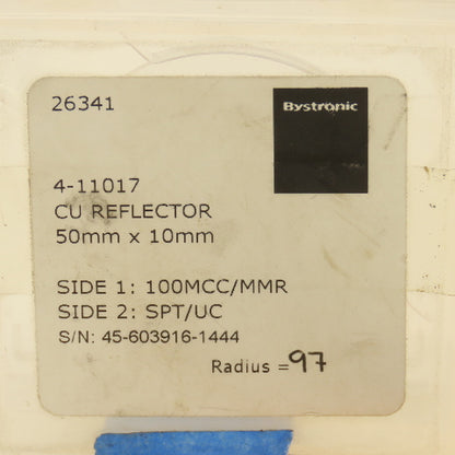 Bystronic 4-11017 50mm x 10mm CU Reflector 100MCC/MMR SPT/UC