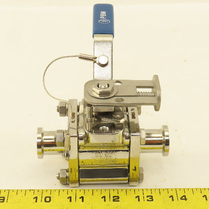PBM SIHLD6X-9---04C 3/4" Sanitary Stainless Steel Locking Handle Ball Valve