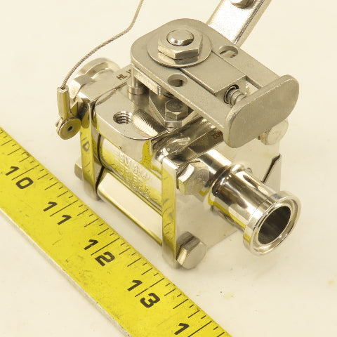 PBM SIHLD6X-9---04C 3/4" Sanitary Stainless Steel Locking Handle Ball Valve