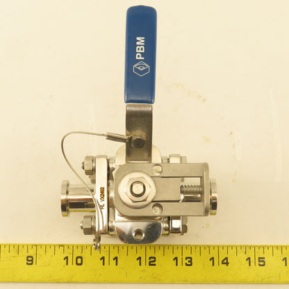 PBM SIHLD6X-9---04C 3/4" Sanitary Stainless Steel Locking Handle Ball Valve