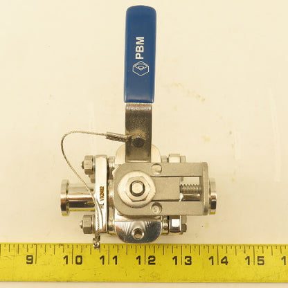 PBM SIHLD6X-9---04C 3/4" Sanitary Stainless Steel Locking Handle Ball Valve