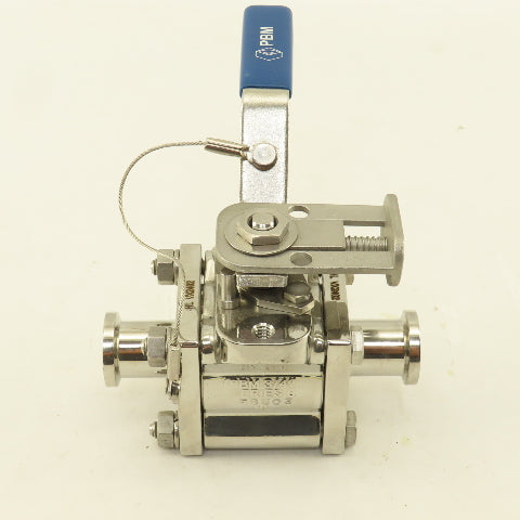 PBM SIHLD6X-9---04C 3/4" Sanitary Stainless Steel Locking Handle Ball Valve