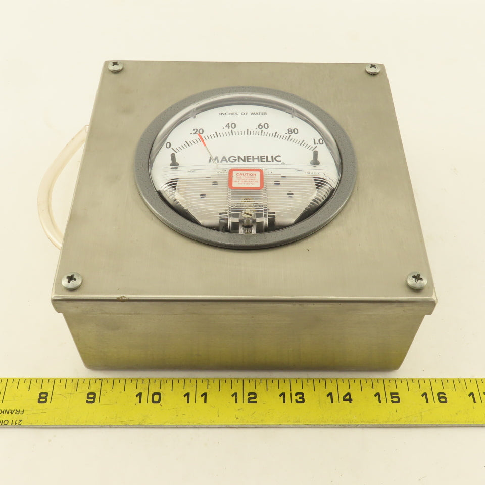 Dwyer Magnehelic 1-1.0 "W.C Differential Pressure Gauge 15PSI Stainless Steel